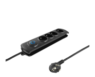 QOLTEC Listwa antyprzepięciowa - 4 gniazda, 1,5m, czarna 50104 - 488578 - zdjęcie 1